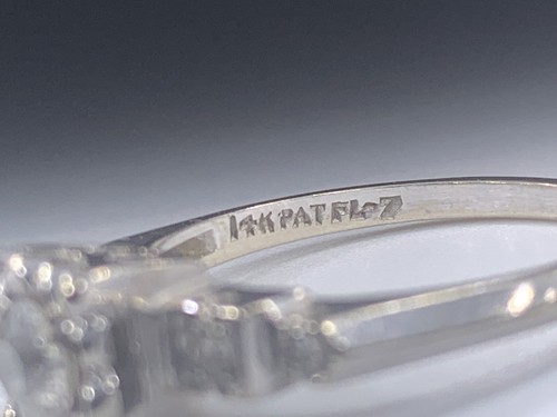 14k White gold Old European 0.33ctw Diamond Engagement Ring Size 6.5 - Picture 12 of 12