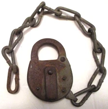 OLD VINTAGE CORBIN UNITED STATES STEEL AMERICAN BRIDGE CONSTRUCTION LOCK PADLOCK