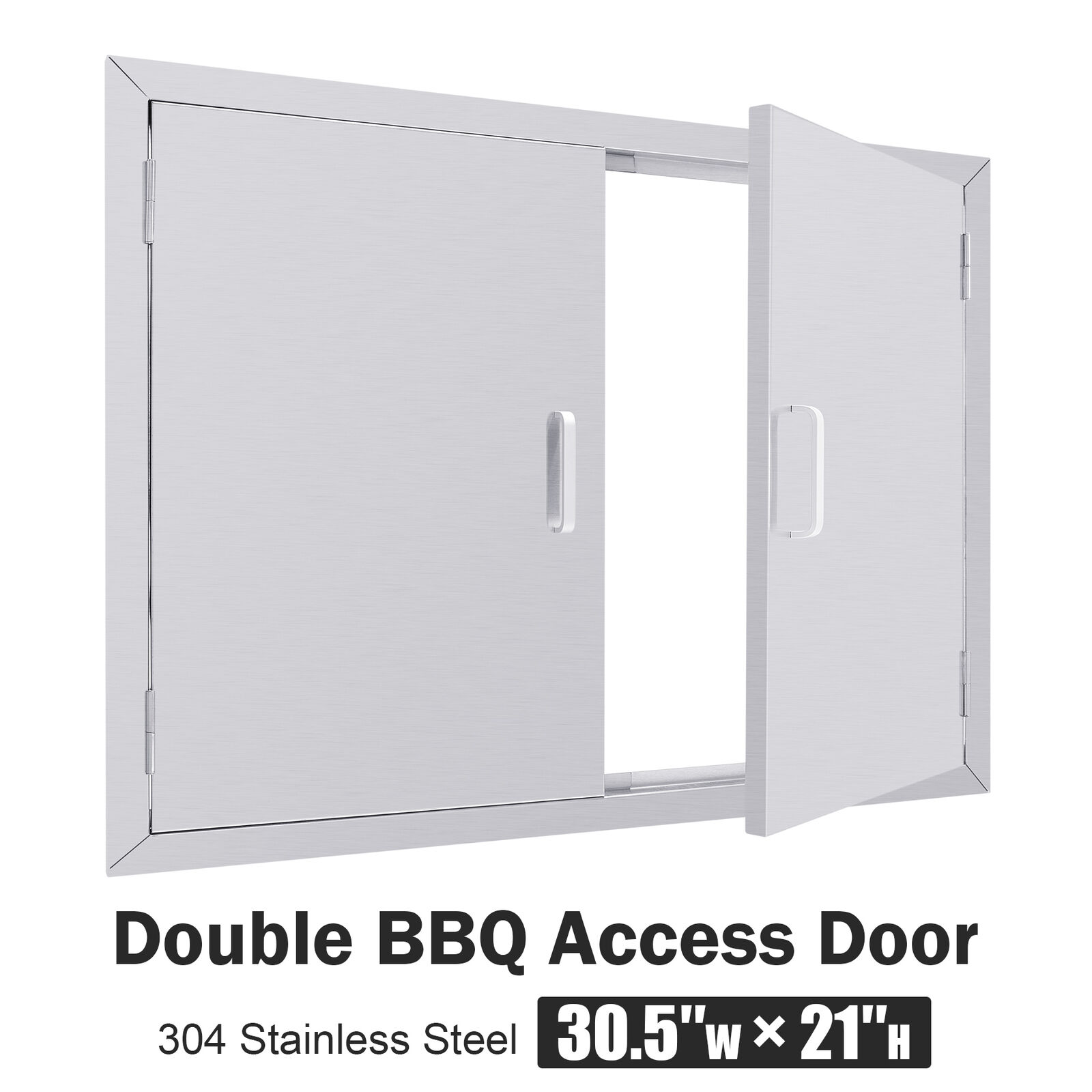 30x21 Stainless Steel Double Doors for Outdoor Cabinets Barbeque