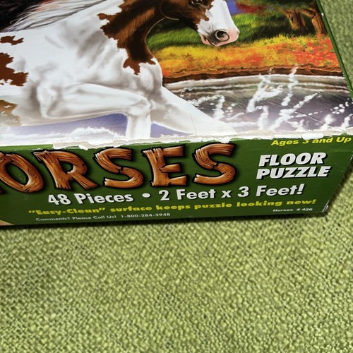 MELISSA & DOUG- Horses 2' X 3' Floor Puzzle 48 Pieces Complete - Picture 3 of 3