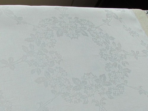 8 Set Lot 21"x22 " Irish Linen Double Damask table Napkins Vintage Floral - Picture 5 of 11