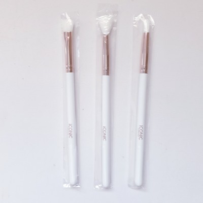 Iconic London Trio Augenpinsel volle Größe weißer Griff brandneu Originalprodukte