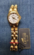 LADIES GOLD LOTUS WATCH. Weight 45 grams. Reference 401/B. OFFICIAL...