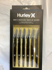 HURLEY Mens Precision Touch-Up Razors - Six Piece Pack - Black - New in Box