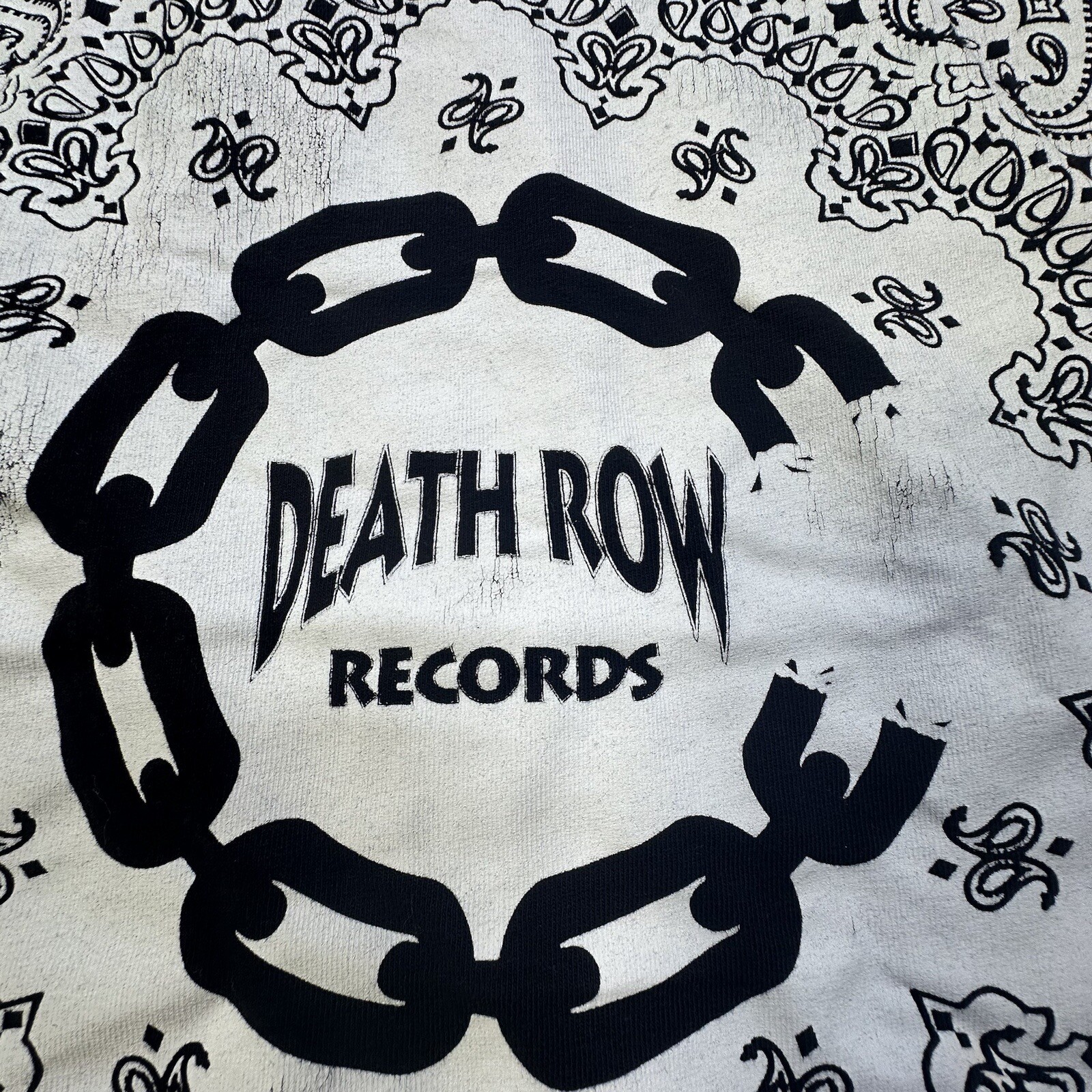 FILA T shirt da uomo vintage Crooks & Castles Death Row taglia large nera da uomo