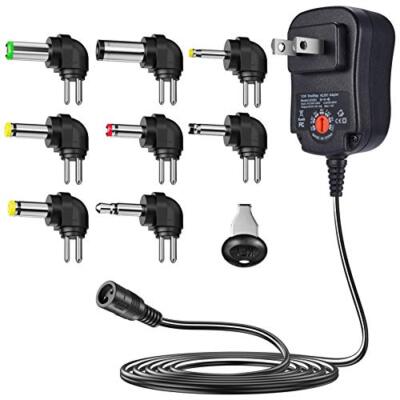 12W Universal Multi Voltage AC/DC Adapter Switching Power Supply with 8 Selec...