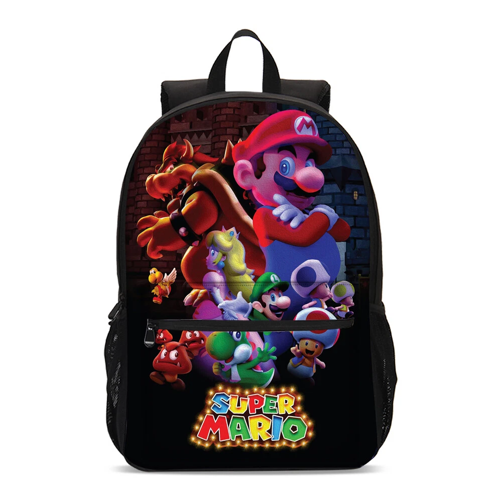 Super Mario Bros Bowser Students Backpack, School Bag, Back To School Gift