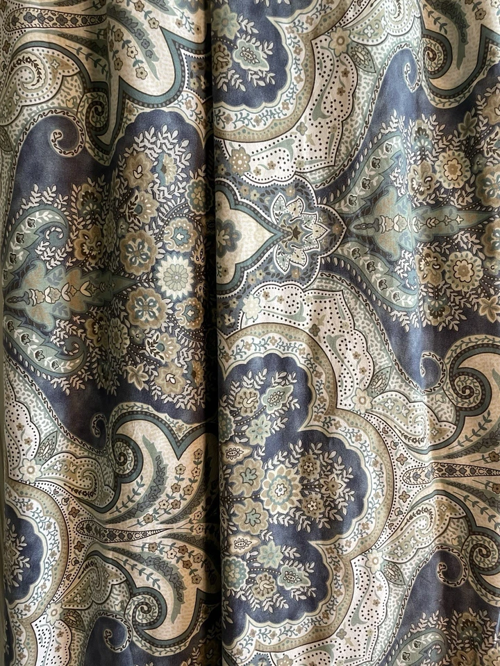 KING Pottery Barn Jordana Paisley Organic Percale Duvet Cover Set 2 KING SHAMS - Image 4 of 4