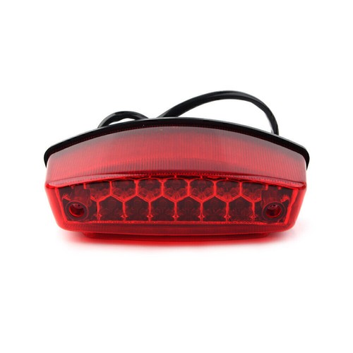 12V LED Motor Tail Brake Light License Plate Lamp fit Harley Honda Universal - Picture 2 of 11