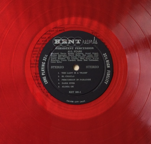 Persistent Percussion Red Vinyl LP (Kent Records, KST 500-2) Long Playing 33 1/3 - Picture 7 of 8