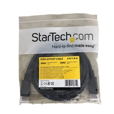 StarTech Black Displayport Cable W/Latches 6 ft./1.8 m - DISPLPORT6L 10 Count