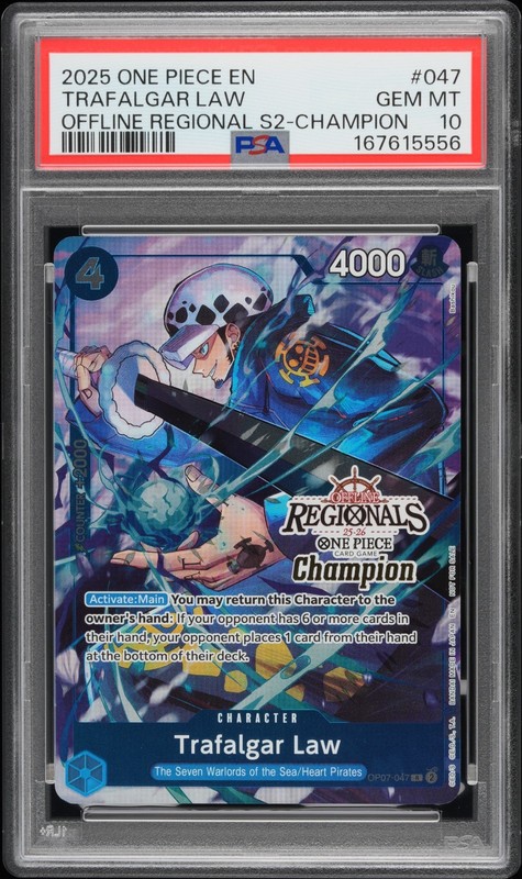 Trafalgar Law Offline Regional Champion PSA 10 - One Piece Championship 2025-26