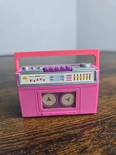 Vintage Barbie Action Accents Boombox Cassette Wind Up Toy 1980s