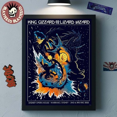 King Gizzard And The Lizard Wizard Warrane Sydney Australia 2025 Event Poster Fo