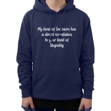 Funny My Level Of Sarcasm Amazing Novelty Tumblr Savage Stag Hoodie
