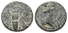Ancient Greek Bronze Coin - Ephesos Ionia Circa 4th Century BC  - Bee and Stag