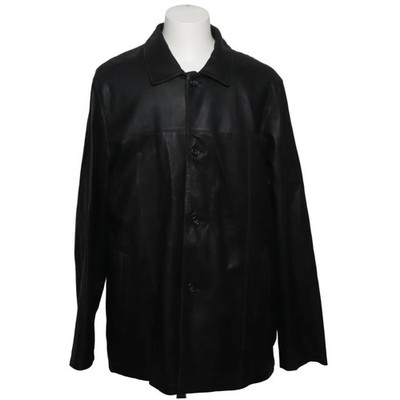 Warren & Parker, Lederjacke, Herren, Größe: XXL, Schwarz, Einfarbig #Bjz