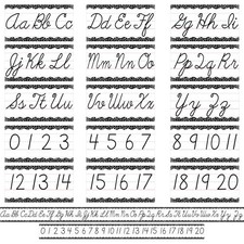 15 Pieces Cursive Alphabet Line Bulletin Board Set Alphabet Classroom Wall Strip