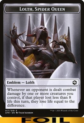 Emblem - Lolth, Spider Queen ** FOIL ** #17 - Forgotten Realms - NM MTG