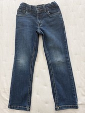 Levi  s 511 Slim Fit Boys Jeans Size 5 Regular Blue Denim Elastic Waist EUC