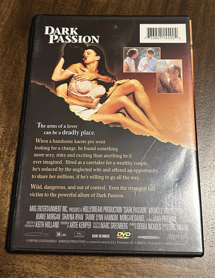 Dark Passion (DVD, 1998) Vipers Erotic Thriller - Image 2 of 2