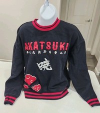 Box Lunch X Naruto Shippuden Akatsuki Kanji Crew Sweatshirt Adult Size M Anime