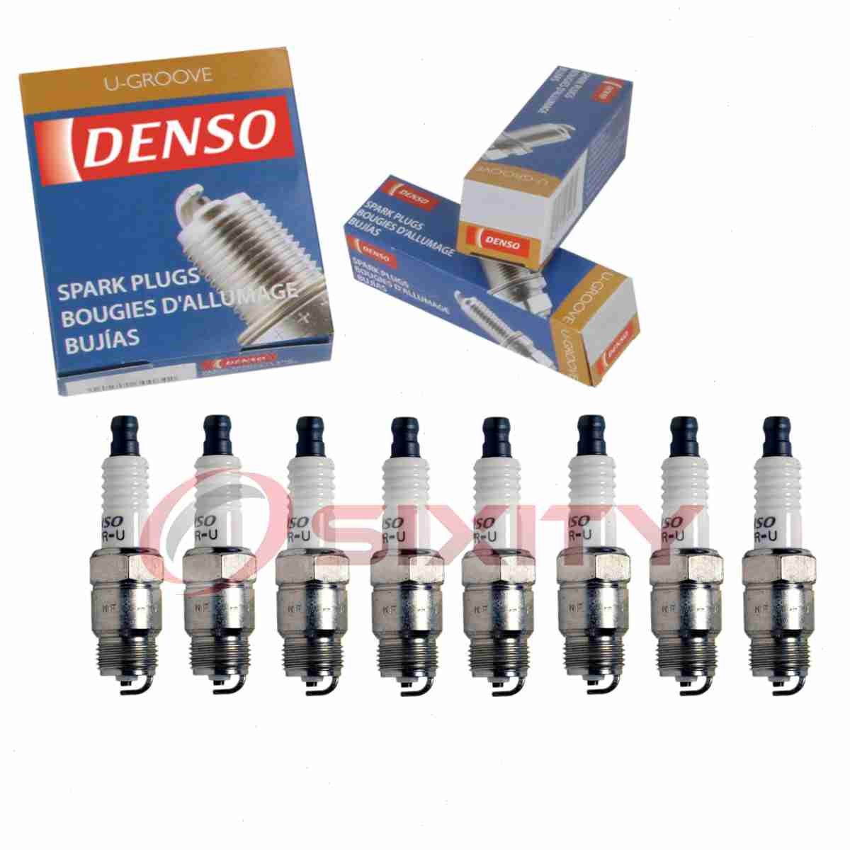 8 pc Denso Standard U-Groove Spark Plugs for 1971 Chevrolet Impala 5.7L 6.6L nl
