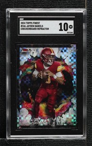 2024 Finest Rare Checkerboard Refractor Jayden Daniels #246 SGC 10 GEM Rookie RC