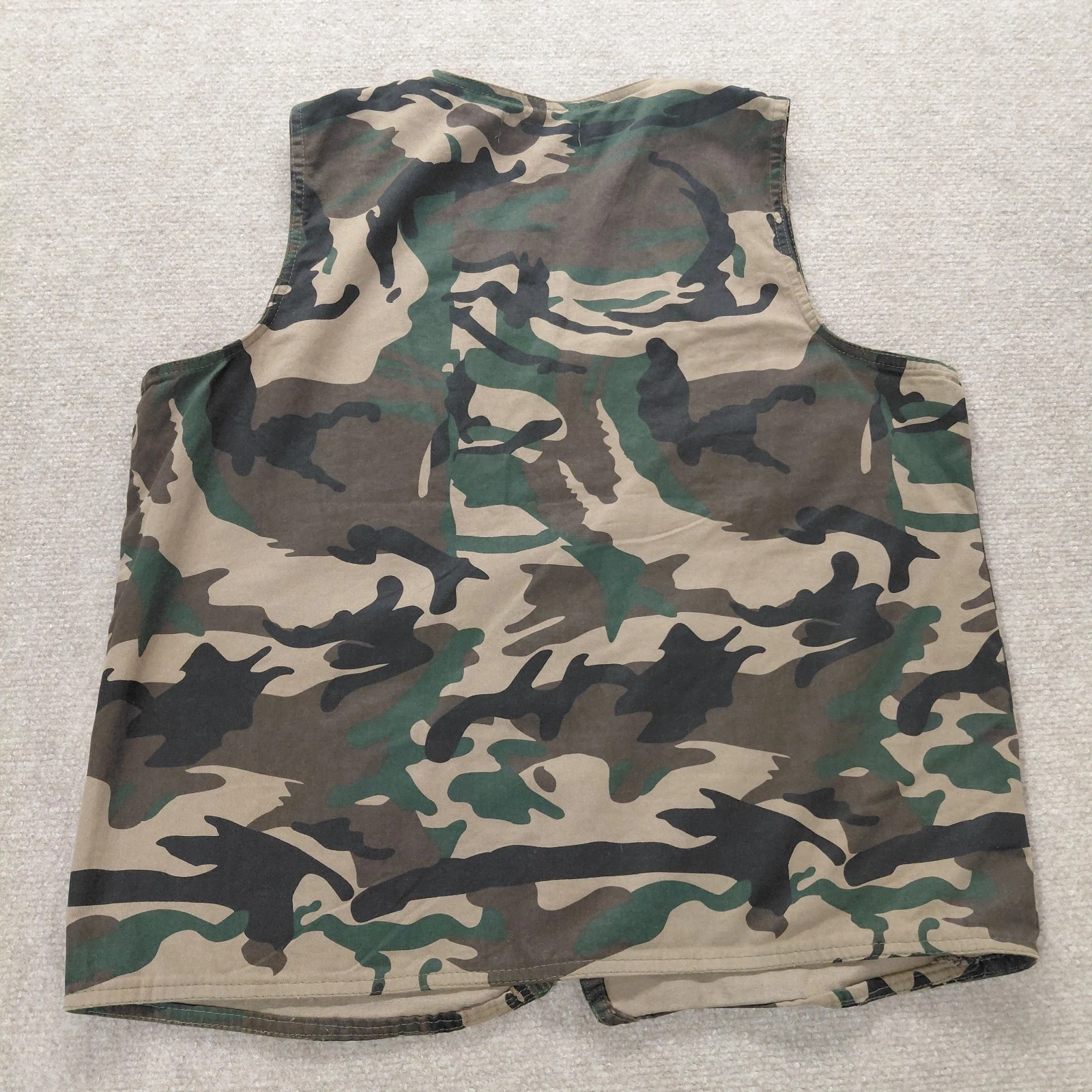 Taxi Utility Camo Game Hunting Zip Up Vest Men LARGE Ammo Flap Pockets - product detail image 2