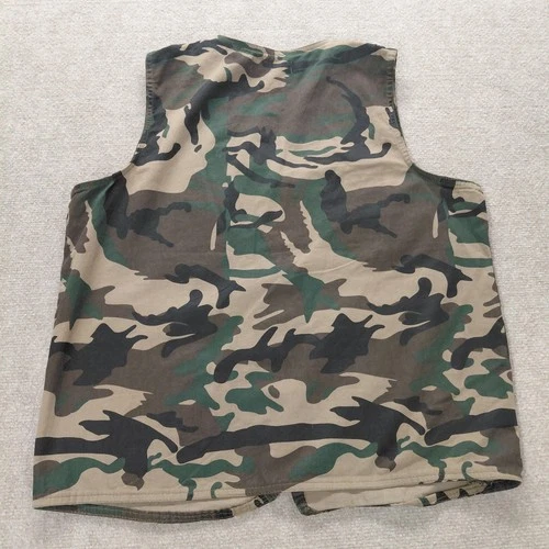 Taxi Utility Camo Game Hunting Zip Up Vest Men LARGE Ammo Flap Pockets image 2
