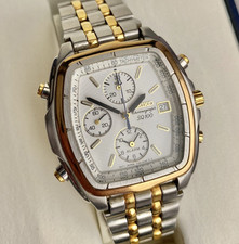 SEIKO Chronograph 7T32-5A10 "Hexagon" SQ100 Vintage 1996 "Full Set" Armbanduhr