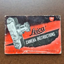 E. Leitz NY Leica Rangefinder Camera Model iiiF Manual Instructions Booklet RED