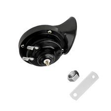 Loud Snail Car Horn, 12V Waterproof Electric, 303DB High Tone, Universal, Black