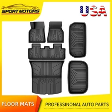 3D Floor Mats & Cargo Liner for 2020-2024 Tesla Model Y All-Weather TPE Rubber