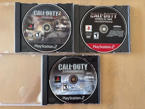Call of Duty Bundle "Big Red One" "Finest Hour" "Final Fronts" PS2 Tested Discs