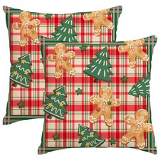 Christmas Pillow Covers 20x20 Set of 2,Xmas 20" x 20" Pack of 2 Multicolor