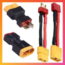 2 Pack 14AWG 5CM XT60 To T Plug Adapter Connector Male Female RC Lipo Battery Wi