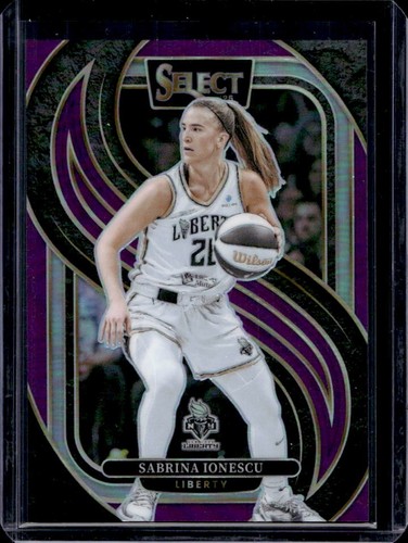 2025 Panini WNBA Select Sabrina Ionescu Premier Level Purple Prizm #/149
