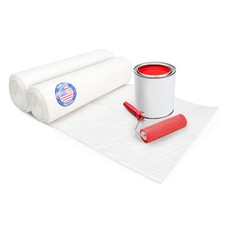 Plastic Sheeting 4 mil, 4' x 50' 200 sq.ft. , Pack of 2 - Thick Semi-Clear P...
