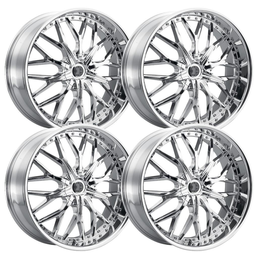 Set-4) 2Crave N49 22x9.5 5x135 15mm Chrome Wheels Rims 22 Inch | eBay