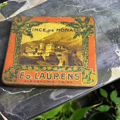 Ed Laurens Prince de Monaco Collectible Empty Tin Vintage 1930s