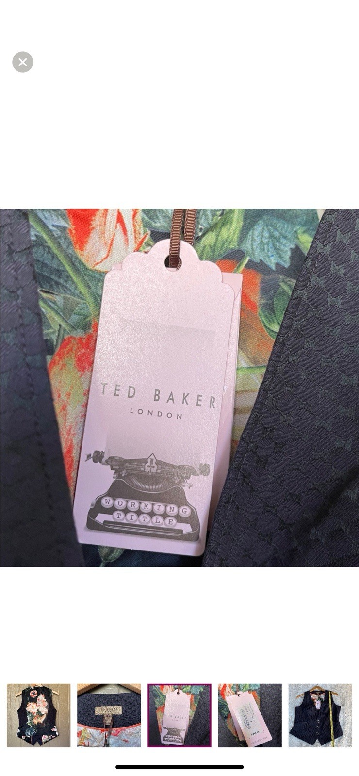 Ted Baker Textured Vest In Diamond Jaqcuard Waistcoat Size 3 image 4