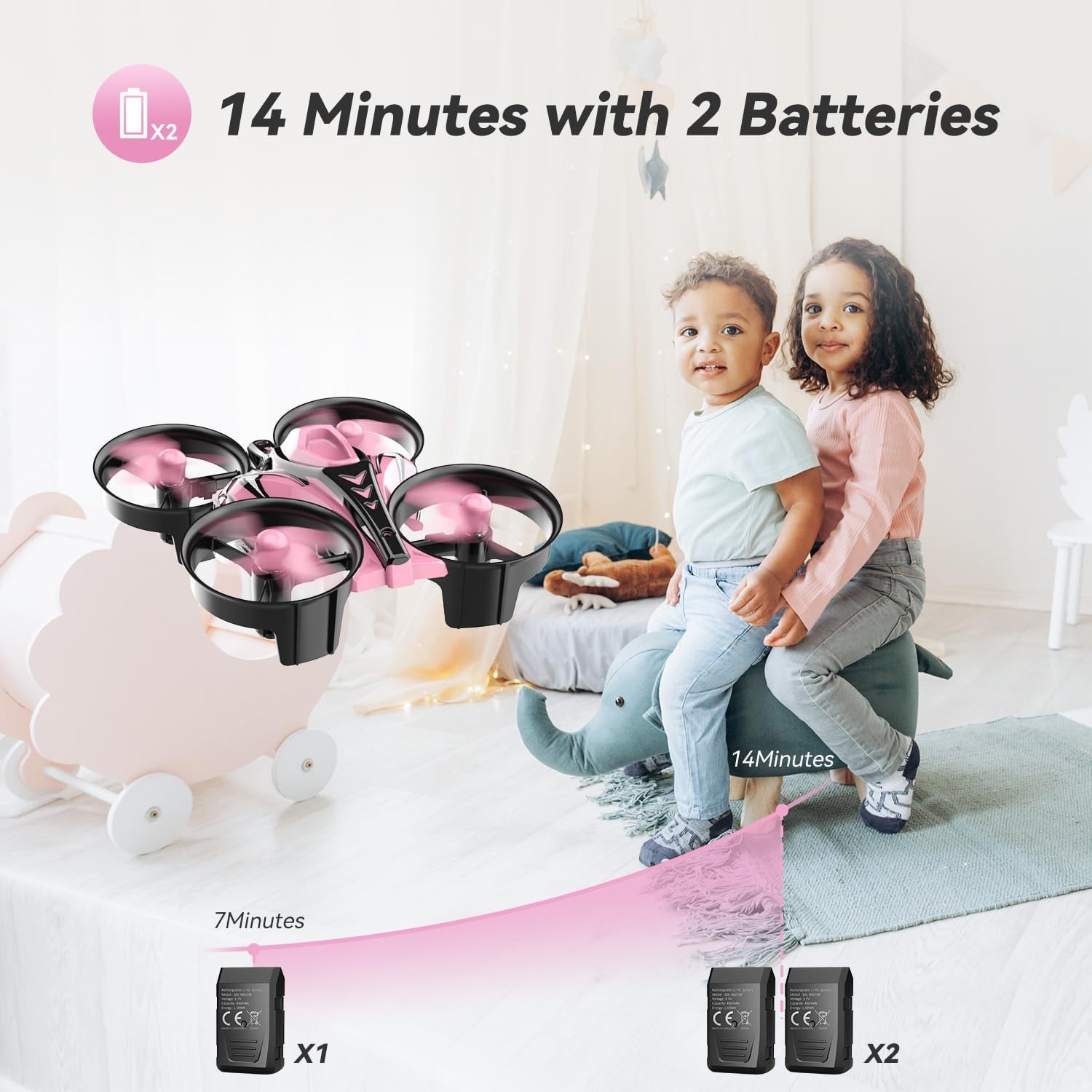 Mini Drone for Kids,Beginners,Adults,RC Small Nano Drones Quadcopter with 2-In-1