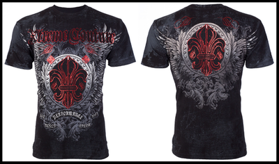 #ad XTREME COUTURE by AFFLICTION Black ROYAL FAMILY Short Sleeve Slim Fit T shirt $17.99