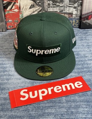 Supreme Shop Anniversary Box Logo Fitted Hat Dark Green Size 7 5/8