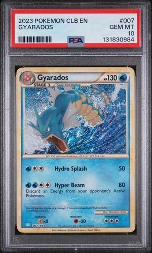 2023 Gyarados 007/034 Pokemon Classic Collection CLB Holo Pokemon Card PSA 10