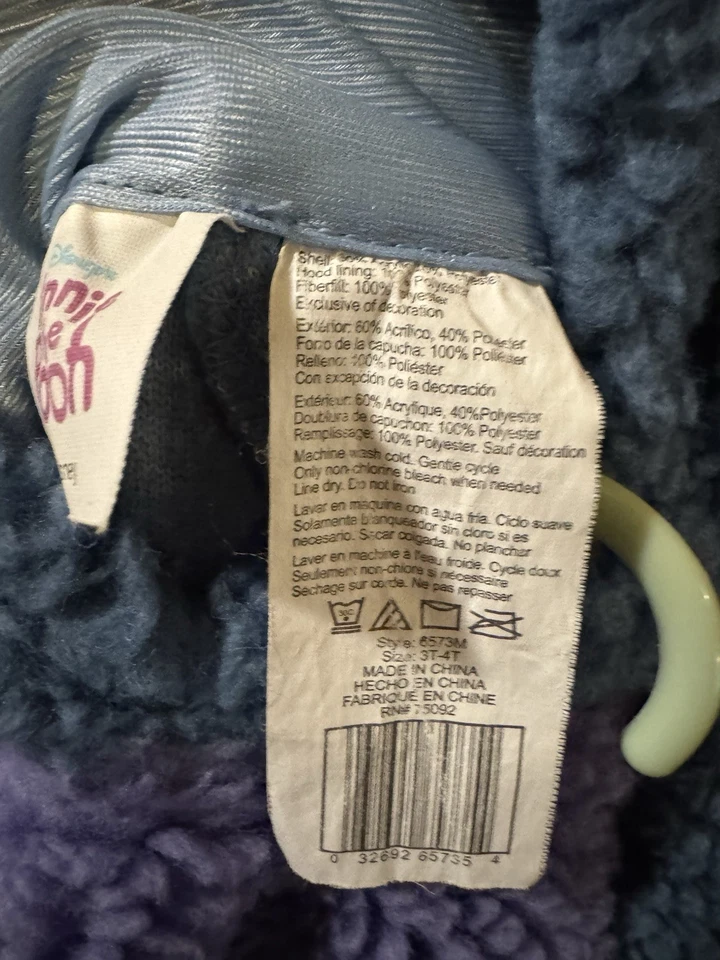 Disney Store Eeyore Niño Pequeño Talla 3-4T Una Pieza Cara Completa ¡Bueno! Foto 2 de 2