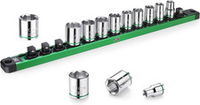 3/8" Drive Socket Set, Metric Sockets, 13-Piece 8-20Mm, Superkrome Finish, Premi