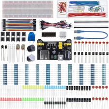 37 Values 480 Pcs Electronics Component Fun Kit with Power Supply Module, Jumper