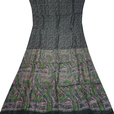 Namaste Vintage Pink Sarees 100% Pure Silk Printed Indian Sari 5YD Craft Fabric